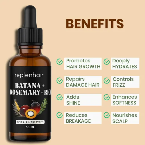 Vista 2 de Aceite de batana para el crecimiento del cabello con ricino de romero, 100% puro, orgánico, prensado en frío, sin refinar de Honduras por Dr. Sebi