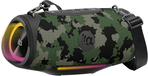 Vista 10 de TAZATA Altavoz Bluetooth inalámbrico, altavoces para exteriores Boombox con Negro