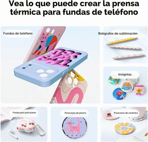 Vista 3 de HTVRONT H17 Phone Case Heat Press -3D Vacuum Sublimation for Android Case