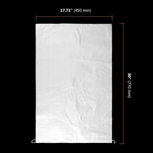 Vista 2 de SEUNMUK Paquete de 50 bolsas de arena vacías de 18 x 30 pulgadas, bolsas de arena de polipropileno tejido blanco vacías, bolsas de arena resistentes