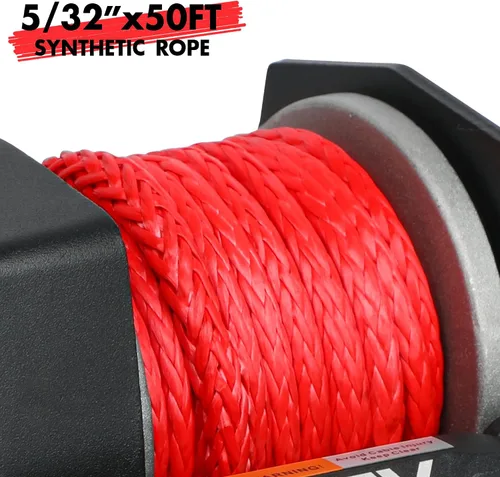 Vista 3 de XPV AUTO 2500lbs Cabrestante Eléctrico de 12V Cuerda Sintética de Nylon para Remolque de ATV UTV Barco Remolque
