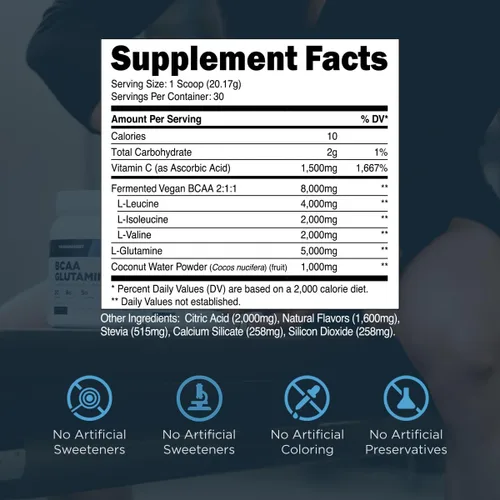 Vista 3 de Transparent Labs BCAA Glutamina - 30 porciones, limonada de fresa