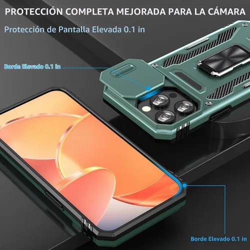 Vista 3 de Alpine - Funda para iPhone 15 Pro con funda para cámara Verde alpino