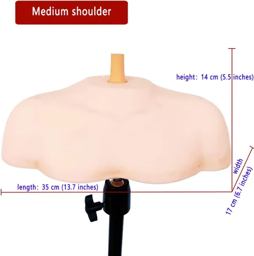 Vista 2 de Soporte para cabeza de maniquí de hombro, plataforma de hombro para exhibición de cosmetología, entrenamiento de peluquería en casa y salón