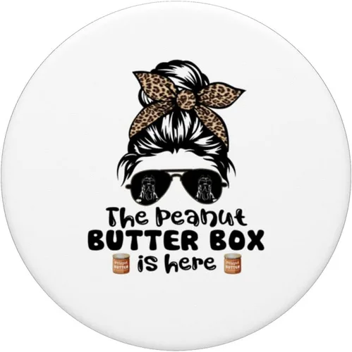 Vista 3 de The Peanut Butter Box Is Here Funny Presa Canario Mom PopSockets Swappable PopGrip