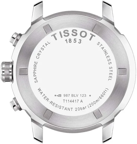 Vista 2 de Tissot PRC 200 GTS SS BK RB BK Arab IND CHR, Negro -, Movimiento de cuarzo