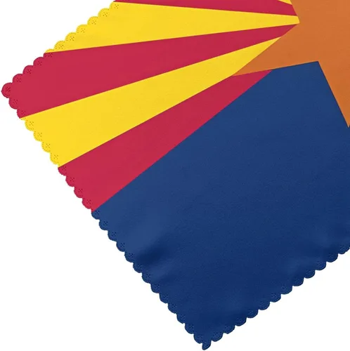 Vista 5 de Rectangular Placemats Set of 4, Heat Resistant Arizona Flag Printed Kitchen Dining Table Mats