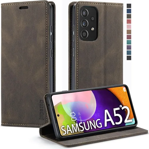 Vista 28 de Funda tipo cartera para Samsung Galaxy A52 5G con bloqueo RFID, color negro