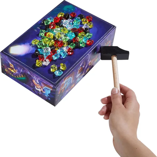Vista 4 de HABA Hammer Time: A Fun Kids Treasure Hunt - Juego de mesa para fiestas familiares con gemas y estrategia para mayores de 5 años