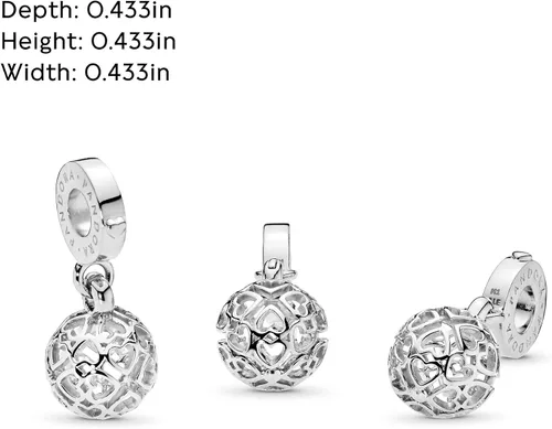 Vista 5 de PANDORA Jewelry Harmonius Hearts - Dije de plata de ley Metal no aplica