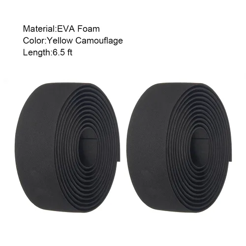 Vista 3 de Cinta de manillar de bicicleta EVA Foam Road Bicycle Handlebar Tape Ciclismo Handle Wraps Negro para bicicleta de carretera 2 rollos