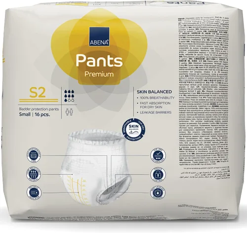 Vista 10 de Abena Abena Pants - Ropa interior protectora contra la incontinencia premium, pull-ups, absorción moderada/pesada, nivel 2, talla S, 48