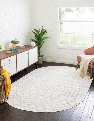 Vista 31 de Unique Loom Bohemian Trellis Collection - Alfombra rectangular de 2 x 3 pies 1 pulgada, color rosa polvoriento/marfil