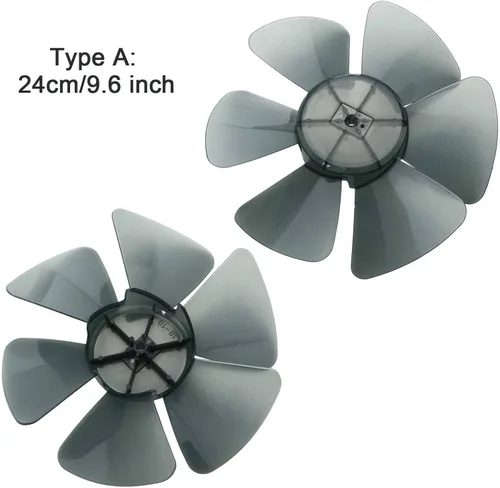 Vista 4 de Reemplazo de la hoja del ventilador de plástico para ventilador de pie ventilador de mesa accesorios generales con cubierta de tuerca negro A 10