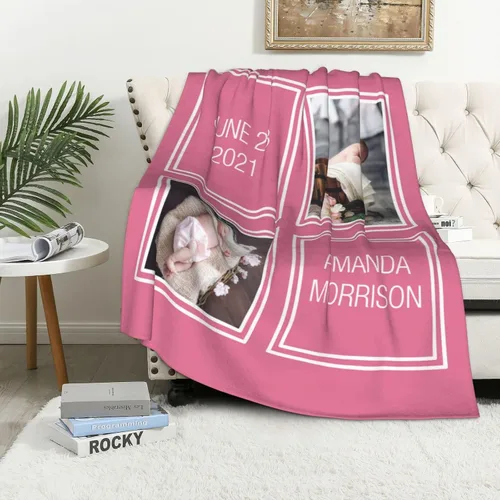 Vista 18 de JCETUNO Regalos personalizados de San Valentín para él y ella, mantas personalizadas con foto, mantas de fotos personalizadas, mantas de fotos