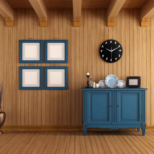 Vista 4 de The Geeky Days Taekwondo Karate Arts Reloj de pared moderno silencioso sin tictac decoración de pared deportes de lucha Kung Fu exclusivo reloj