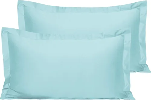 Vista 34 de NTBAY Fundas de almohada estándar de algodón – Fundas de almohada de algodón egipcio de 500 hilos, paquete de 2 fundas de almohada Oxford súper