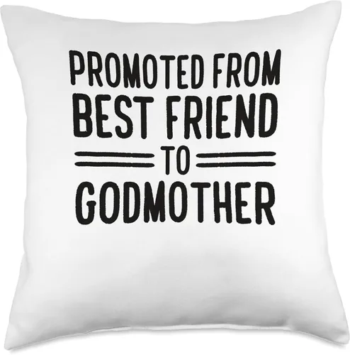 Vista 5 de Godmother Gifts for Godparents on Baptism Day Cojín promocionado de Best Friend to Godmother de 16 x 16 pulgadas, multicolor