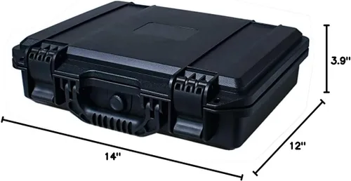 Vista 5 de Maleta rígida impermeable de 14 pulgadas con inserto de espuma personalizable DIY (Interior de 13 x 9.8 x 3.3 pulgadas)