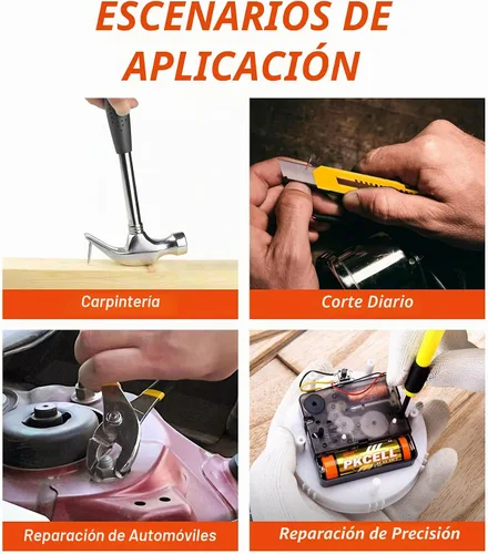 Vista 6 de Juego de herramientas de 40 piezas - Kit de herramientas manuales para el hogar general Pequeño kit de herramientas para el hogar con caja
