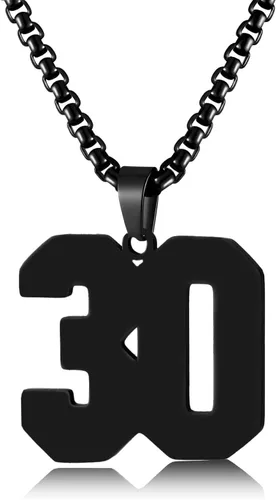 Vista 50 de Collar de Número Dorado para Hombre, Cadena de Acero Inoxidable con Colgante de Número para Atletas, Joyería Deportiva Personalizada para Niños