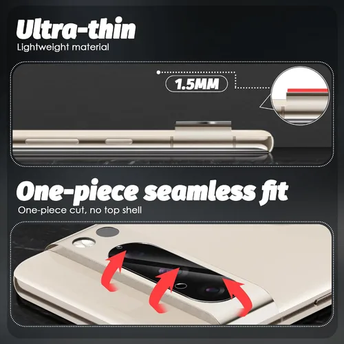 Vista 5 de Orzero Paquete de 3 protectores de lente de cámara compatible con Google Pixel 8 Pro de 6.7 pulgadas, protector de vidrio de cámara de alta