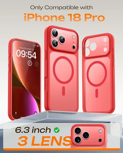 Vista 404 de TOCOL Funda magnética 3 en 1 para iPhone 15 Pro, mejorada [protección completa de cámara] con 2 protectores de pantalla, compatible con MagSafe Gris