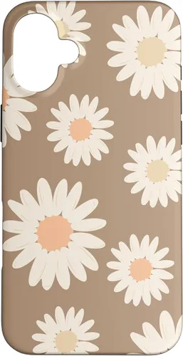 Vista 23 de Boho Neutral Cute Floral Pattern White Daisy Flowers Spring Case for iPhone 17