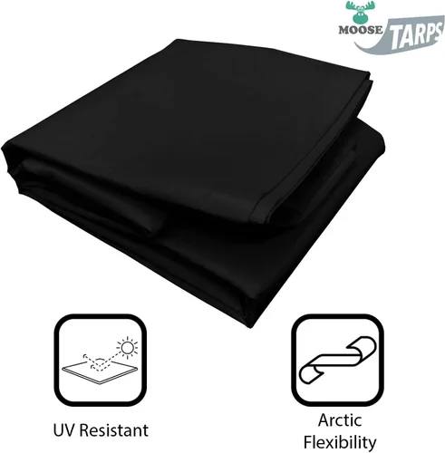 Vista 4 de Lona resistente, lona 100% impermeable de vinilo de PVC de 12 mil de grosor para camping, cubierta protectora gruesa multiusos, a prueba de clima