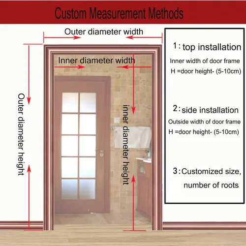 Vista 6 de Cortina de puerta de bambú con cuentas de madera, cortina de cuentas de bambú para puerta, divisor de habitación para colgar en la pared, cortina