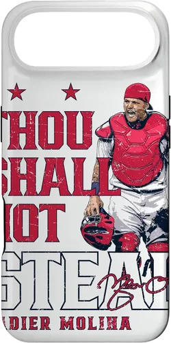 Vista 27 de Thou Shall Not Steal Yadier Molina St Louis MLBPA - Carcasa para iPhone 17