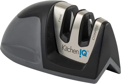 Vista 5 de KitchenIQ 50009 Afilador de Cuchillos de 2 Etapas, Negro