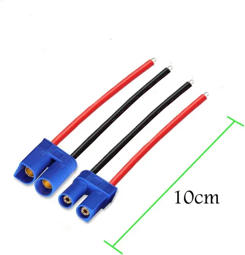 Vista 3 de 5 pares de conectores EC3 macho y hembra con cable de plátano de 14AWG de silicona de 10 cm para batería Lipo de RC (Paquete de 5)