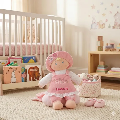 Vista 3 de DIBSIES Personalizada Mi Primera Muñeca - 13 pulgadas (Rubia)