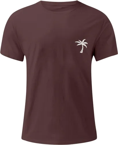 Vista 3 de Camisetas para hombre, camisetas de manga corta para hombre, casuales, de verano, estampado hawaiano, ajustadas, para entrenamiento
