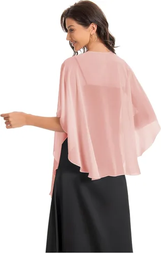Vista 4 de Hotshawl Chales y Envoltorios para Vestidos de Noche de Gasa Transparente para Mujeres Elegante Suave Sedosa Bufanda Pañuelo Boda Estola Nupcial