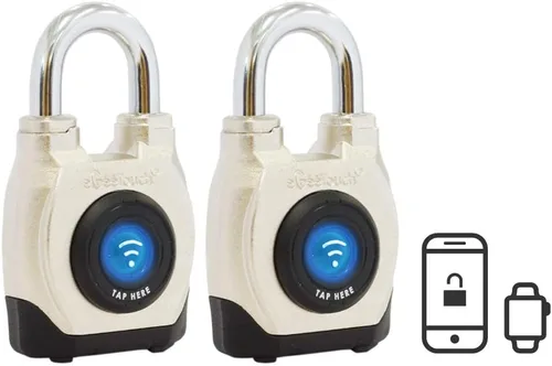 Vista 7 de 4.ª GEN. Candado inteligente para exteriores, resistente a la intemperie, diseño resistente para uso comercial, Bluetooth + NFC (paquete de 1)