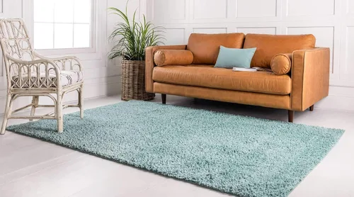 Vista 145 de Unique Loom Colección Davos Shag - Alfombra Lino