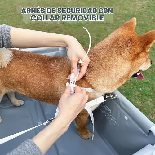 Vista 5 de Bañera para Perros Estación de Lavado de Perros con Cepillo para Perros Medianos de Menos de 66 libras o Dos Mascotas Pequeñas, Bañera Plegable