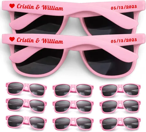 Vista 15 de Gafas de sol personalizadas para recuerdos de fiesta de boda, gafas de sol personalizadas a granel para hombres, padrinos de boda, adultos y mujeres