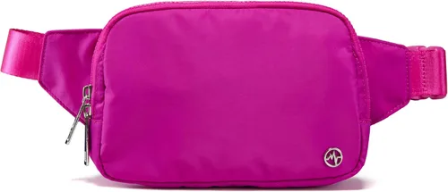 Vista 29 de Bolsa de Cinturón Pander Grande 2L, Riñonera de Nylon para Mujeres y Hombres con Correa Ajustable Negro Onyx