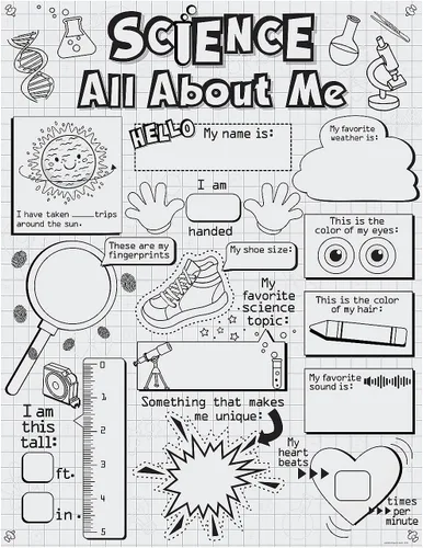 Vista 2 de Pósters de color Your Own Science All About Me, 30 piezas