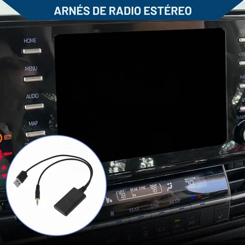 Vista 2 de Arnés de radio estéreo para BMW Bluetooth AUX adaptador cable de música conveniente 7.9 in 1 unids negro