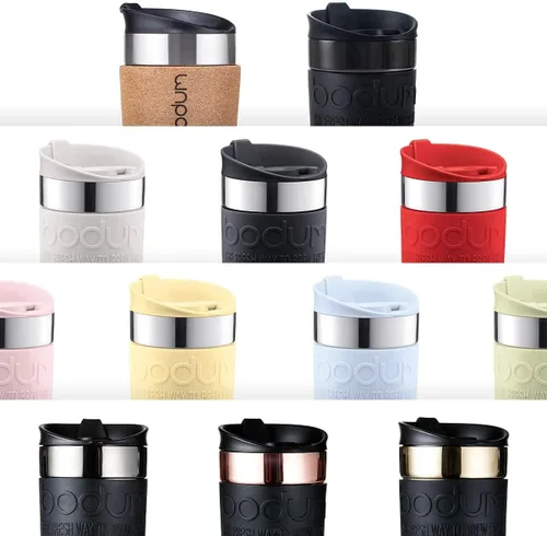 Vista 5 de Bodum 11068-01 - Taza de viaje al vacío, 0.35 L, tamaño pequeño, color negro, 1 unidad (paquete de 1)