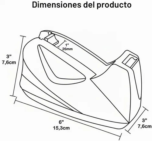 Vista 5 de Acrimet Dispensador de cinta de escritorio prémium con base antideslizante (resistente) (color rosa)