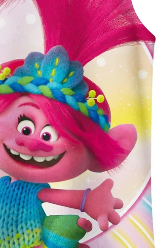 Vista 6 de Vestido de princesa para niñas pequeñas, lindo patrón de dibujos animados, manga con volantes, vestido suave, disfraz para niñas de 2 a 7 años