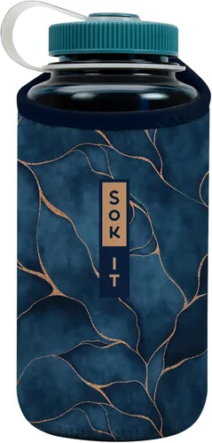 Vista 49 de Sok It BotlSok Funda para botella de agua con cubierta de neopreno aislante (Floral abstracto, se ajusta a CamelBak o Nalgene de 12 onzas)