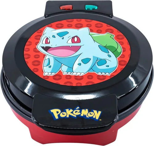 Vista 8 de Uncanny Brands Máquina de gofres Pokémon Bulbasaur - Haz gofres Bulbasaur - Electrodoméstico de cocina