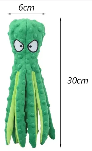 Vista 2 de Pulpo De Juguete Para Mascotas Con Pito