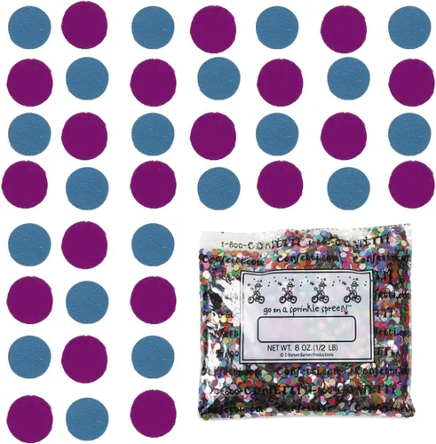 Vista 200 de Confetti Circle 1/4" Negro, Azul Marino Combo - 2 bolsas de media onza (1 oz) (8550/9971)